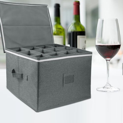 葡萄酒玻璃杯收纳盒可折叠高脚酒杯储存盒wine glass storage bag